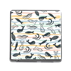 Seamless Vector Pattern With Little Cute Fish Cartoon Memory Card Reader (square 5 Slot) by Cemarart