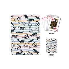 Seamless Vector Pattern With Little Cute Fish Cartoon Playing Cards Single Design (mini) by Cemarart