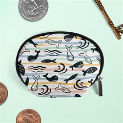 Seamless Vector Pattern With Little Cute Fish Cartoon Accessory Pouch (small) by Cemarart