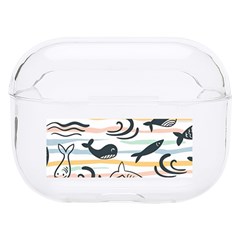 Seamless Vector Pattern With Little Cute Fish Cartoon Hard Pc Airpods Pro Case