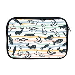 Seamless Vector Pattern With Little Cute Fish Cartoon Apple Macbook Pro 17  Zipper Case by Cemarart