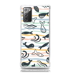 Seamless Vector Pattern With Little Cute Fish Cartoon Samsung Galaxy Note 20 Tpu Uv Case by Cemarart