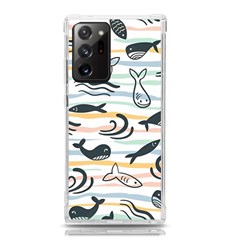 Seamless Vector Pattern With Little Cute Fish Cartoon Samsung Galaxy Note 20 Ultra Tpu Uv Case by Cemarart