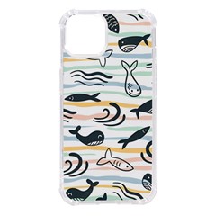 Seamless Vector Pattern With Little Cute Fish Cartoon Iphone 14 Tpu Uv Print Case by Cemarart