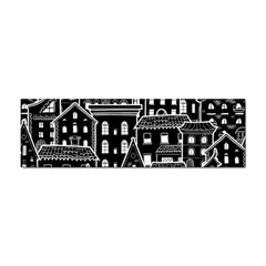 Dark Seamless Pattern With Houses Doodle House Monochrome Sticker Bumper (10 Pack) by Cemarart