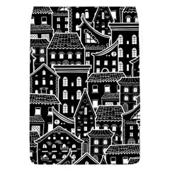 Dark Seamless Pattern With Houses Doodle House Monochrome Removable Flap Cover (l) by Cemarart