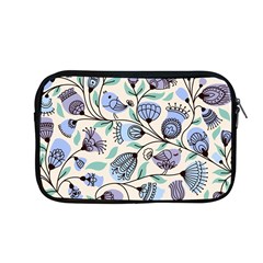 Bird Floral Blue Flower Retro Seamless Pattern Apple Macbook Pro 13  Zipper Case by Cemarart