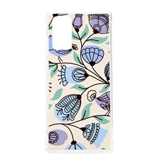 Bird Floral Blue Flower Retro Seamless Pattern Samsung Galaxy Note 20 Tpu Uv Case by Cemarart