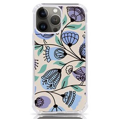 Bird Floral Blue Flower Retro Seamless Pattern Iphone 13 Pro Max Tpu Uv Print Case by Cemarart