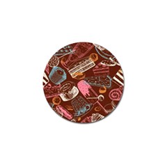 Sweet Food Seamless Pattern Golf Ball Marker by Cemarart