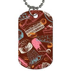 Sweet Food Seamless Pattern Dog Tag (two Sides) by Cemarart