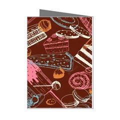 Sweet Food Seamless Pattern Mini Greeting Cards (pkg Of 8) by Cemarart