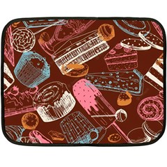 Sweet Food Seamless Pattern Two Sides Fleece Blanket (mini) by Cemarart