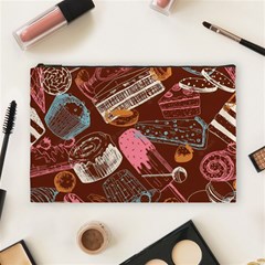 Sweet Food Seamless Pattern Cosmetic Bag (large) by Cemarart