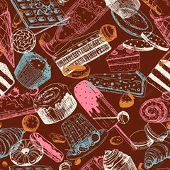 Sweet Food Seamless Pattern Play Mat (square) by Cemarart