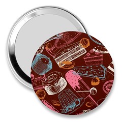 Sweet Food Seamless Pattern 3  Handbag Mirrors by Cemarart