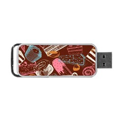 Sweet Food Seamless Pattern Portable Usb Flash (two Sides) by Cemarart