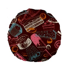 Sweet Food Seamless Pattern Standard 15  Premium Round Cushions