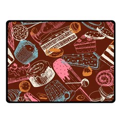 Sweet Food Seamless Pattern Two Sides Fleece Blanket (small) by Cemarart