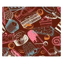 Sweet Food Seamless Pattern Two Sides Premium Plush Fleece Blanket (small) by Cemarart