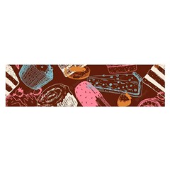 Sweet Food Seamless Pattern Oblong Satin Scarf (16  X 60 ) by Cemarart