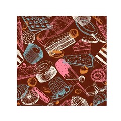 Sweet Food Seamless Pattern Square Satin Scarf (30  X 30 ) by Cemarart