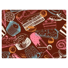 Sweet Food Seamless Pattern Premium Plush Fleece Blanket (extra Small) by Cemarart