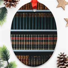 Books Bookshelf Library Education Ornament (oval) by Grandong