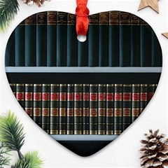 Books Bookshelf Library Education Ornament (heart) by Grandong