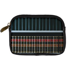 Books Bookshelf Library Education Digital Camera Leather Case by Grandong