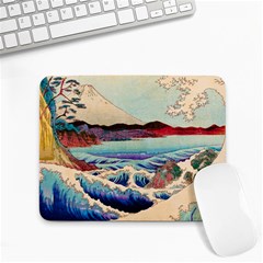 Wave Japanese Mount Fuji Small Mousepad by Grandong