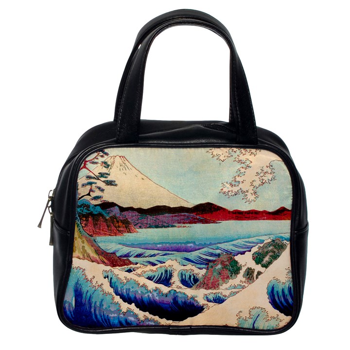 Wave Japanese Mount Fuji Classic Handbag (One Side)