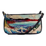 Wave Japanese Mount Fuji Shoulder Clutch Bag Front