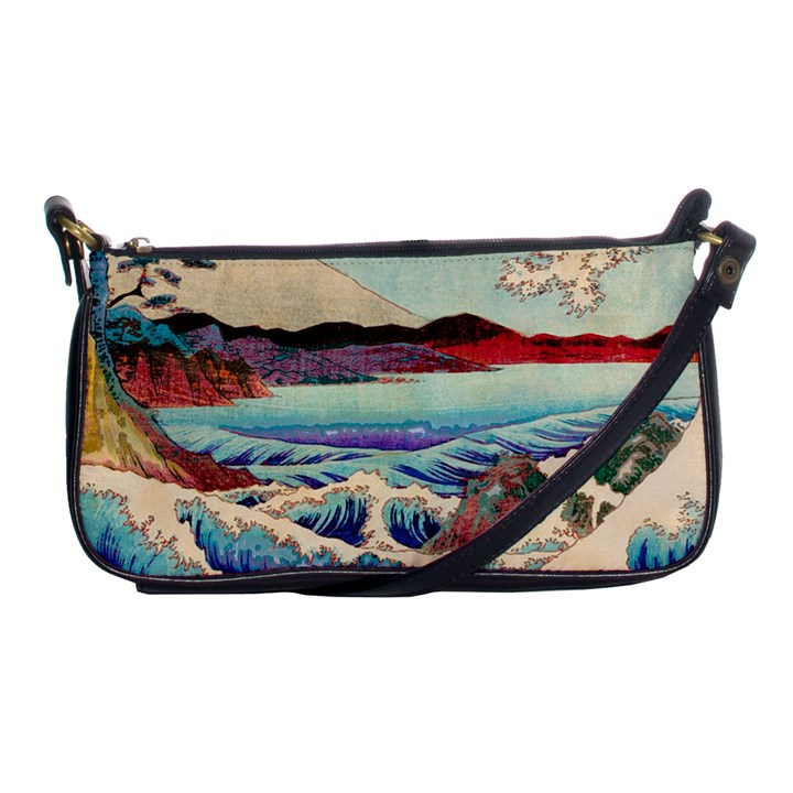 Wave Japanese Mount Fuji Shoulder Clutch Bag