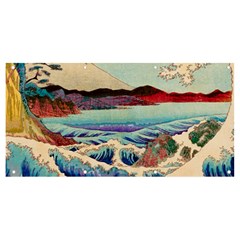 Wave Japanese Mount Fuji Banner And Sign 8  X 4  by Grandong