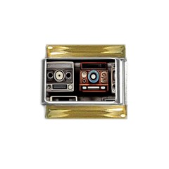 Retro Cameras Old Vintage Antique Gold Trim Italian Charm (9mm) by Grandong