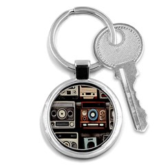 Retro Cameras Old Vintage Antique Key Chain (round) by Grandong