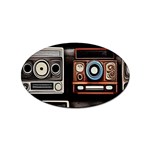 Retro Cameras Old Vintage Antique Sticker (Oval) Front