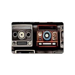 Retro Cameras Old Vintage Antique Magnet (name Card) by Grandong