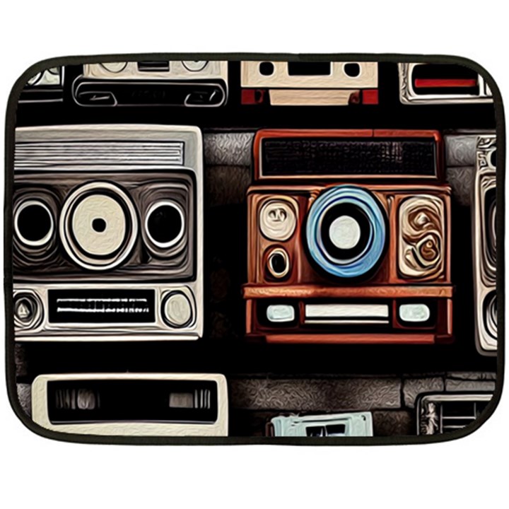 Retro Cameras Old Vintage Antique Fleece Blanket (Mini)