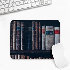 Aged Bookcase Books Bookshelves Small Mousepad by Grandong