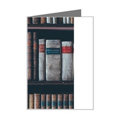 Aged Bookcase Books Bookshelves Mini Greeting Card by Grandong