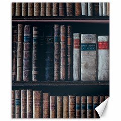 Aged Bookcase Books Bookshelves Canvas 8  X 10  by Grandong