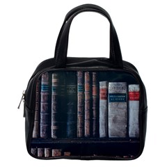 Aged Bookcase Books Bookshelves Classic Handbag (one Side) by Grandong