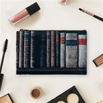 Aged Bookcase Books Bookshelves Cosmetic Bag (Medium) Front