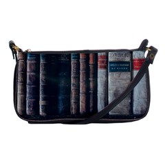 Aged Bookcase Books Bookshelves Shoulder Clutch Bag by Grandong