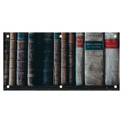 Aged Bookcase Books Bookshelves Banner And Sign 6  X 3  by Grandong