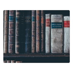 Aged Bookcase Books Bookshelves Premium Plush Fleece Blanket (large) by Grandong