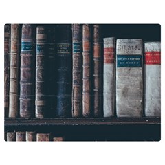 Aged Bookcase Books Bookshelves Two Sides Premium Plush Fleece Blanket (extra Small) by Grandong