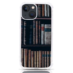 Aged Bookcase Books Bookshelves Iphone 13 Mini Tpu Uv Print Case by Grandong